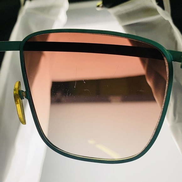 Vintage Cool-Ray Sunglasses Teal Gold Brow Bar Aviator - Picture 8 of 13